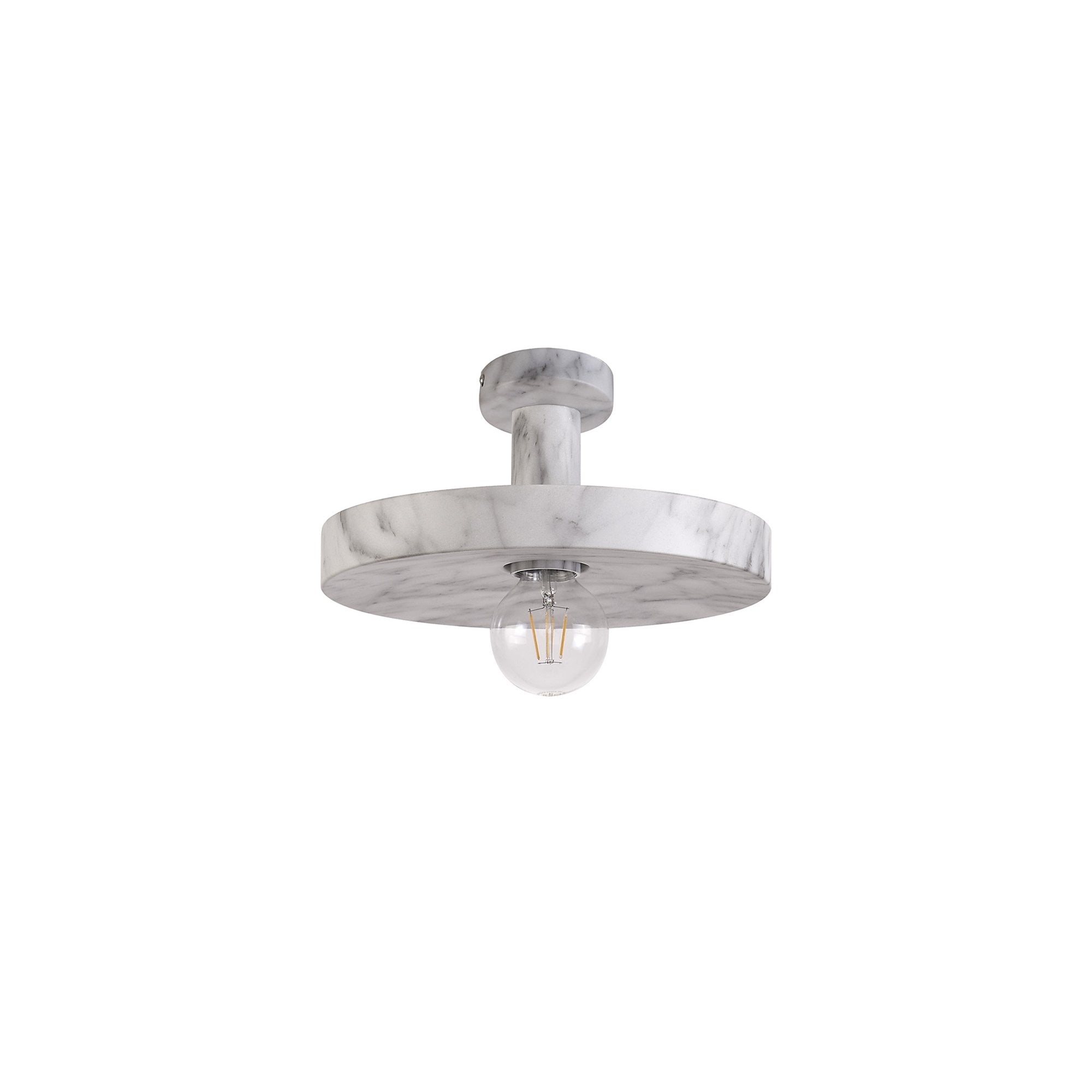 NL75969 Lat Single Pendant 1 Light Adjustable Marble Effect