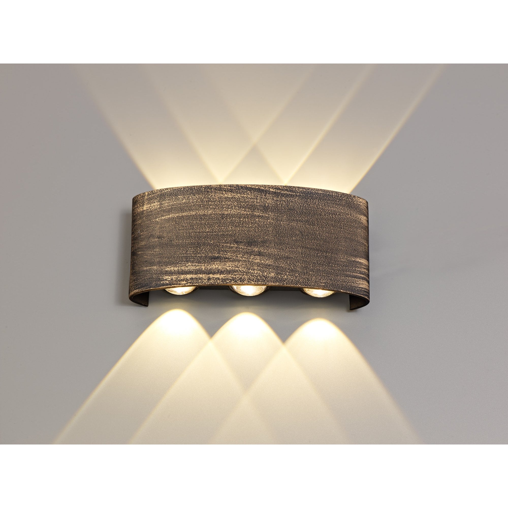 NL72049 Lewis Outdoor Up & Downward  Lighting Wall Lamp LED Black/Gold