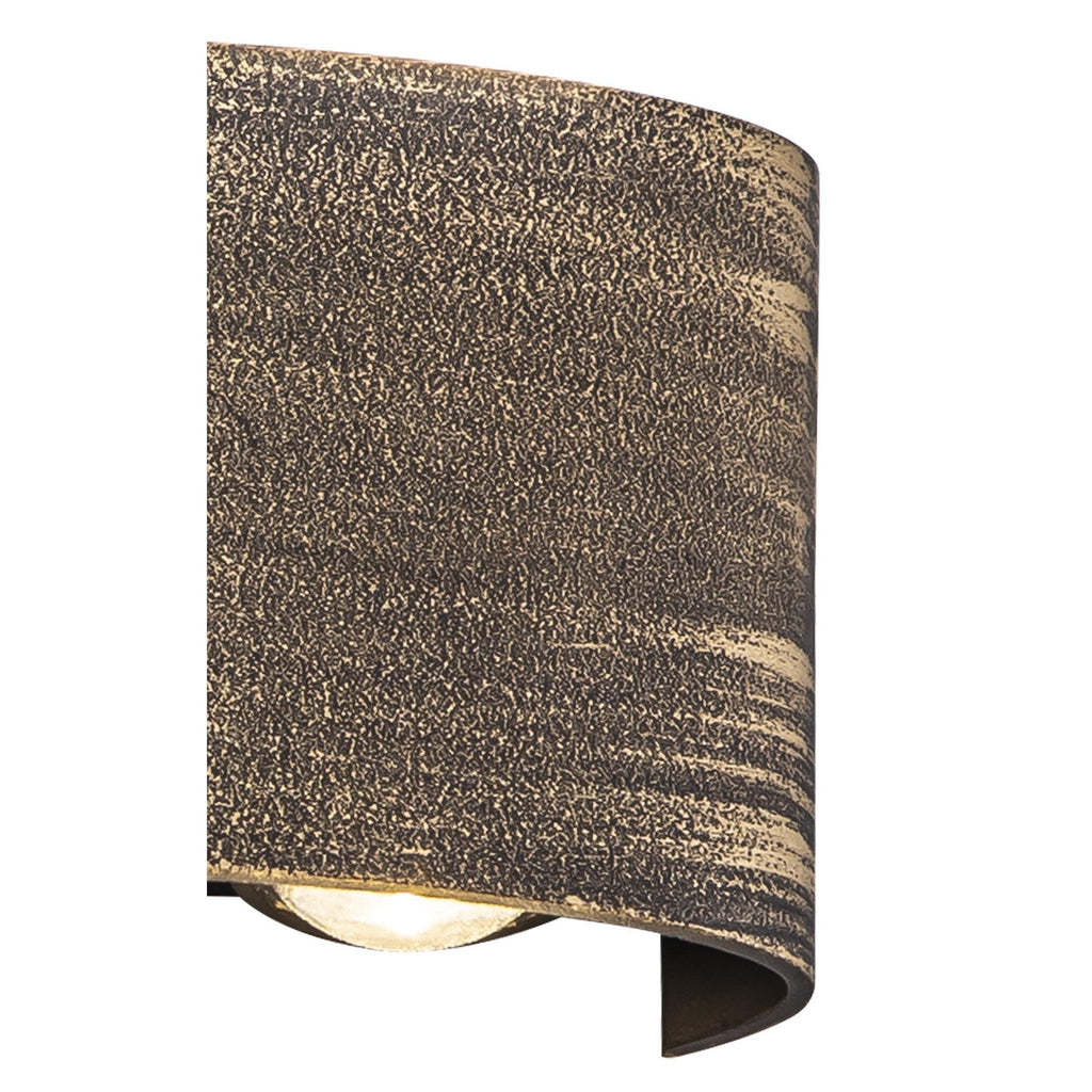NL72049 Lewis Outdoor Up & Downward  Lighting Wall Lamp LED Black/Gold
