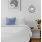 NL71359 Linus Elliptical Sphere Pendant 1 Light Polished Nickel