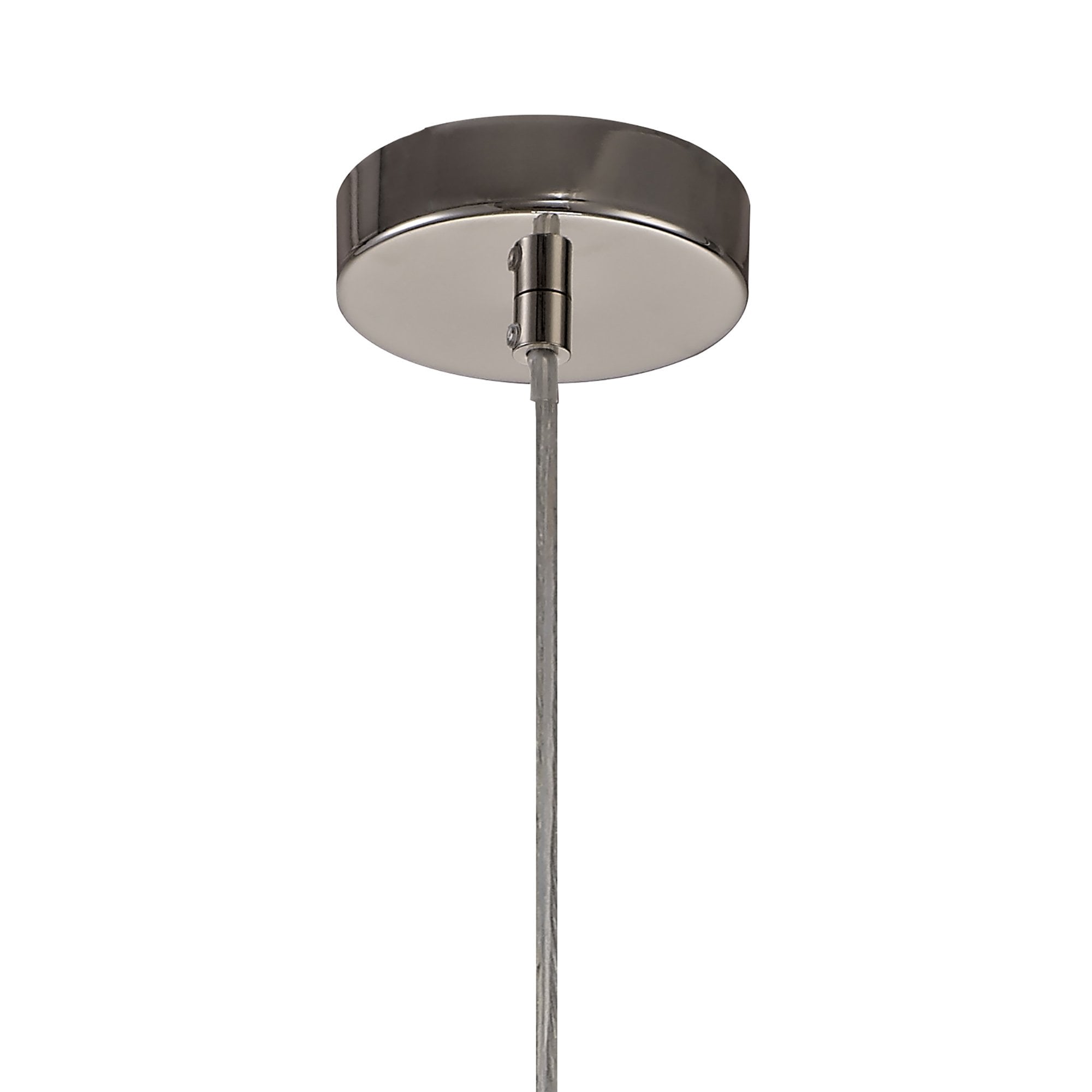 NL71359 Linus Elliptical Sphere Pendant 1 Light Polished Nickel