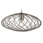 NL71359 Linus Elliptical Sphere Pendant 1 Light Polished Nickel