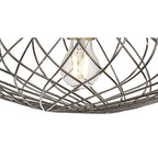 NL71359 Linus Elliptical Sphere Pendant 1 Light Polished Nickel