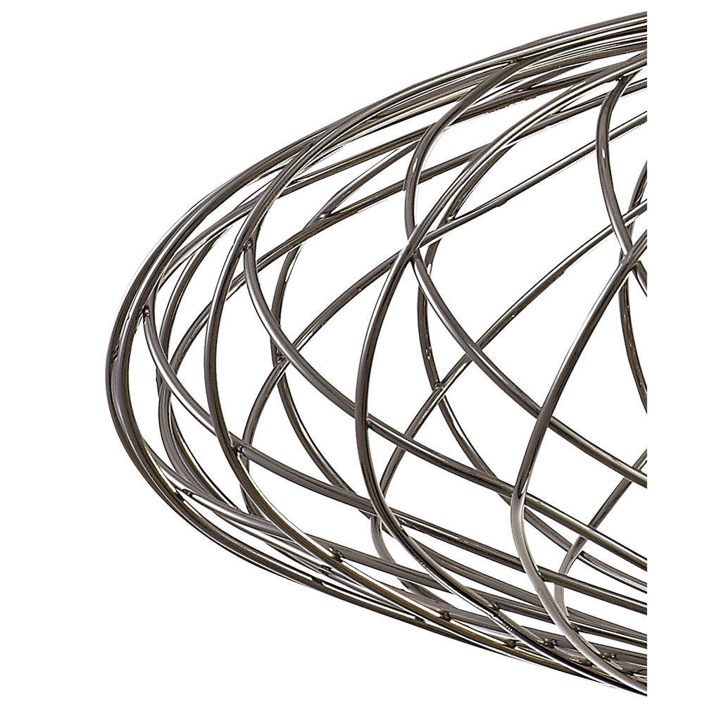 NL71359 Linus Elliptical Sphere Pendant 1 Light Polished Nickel