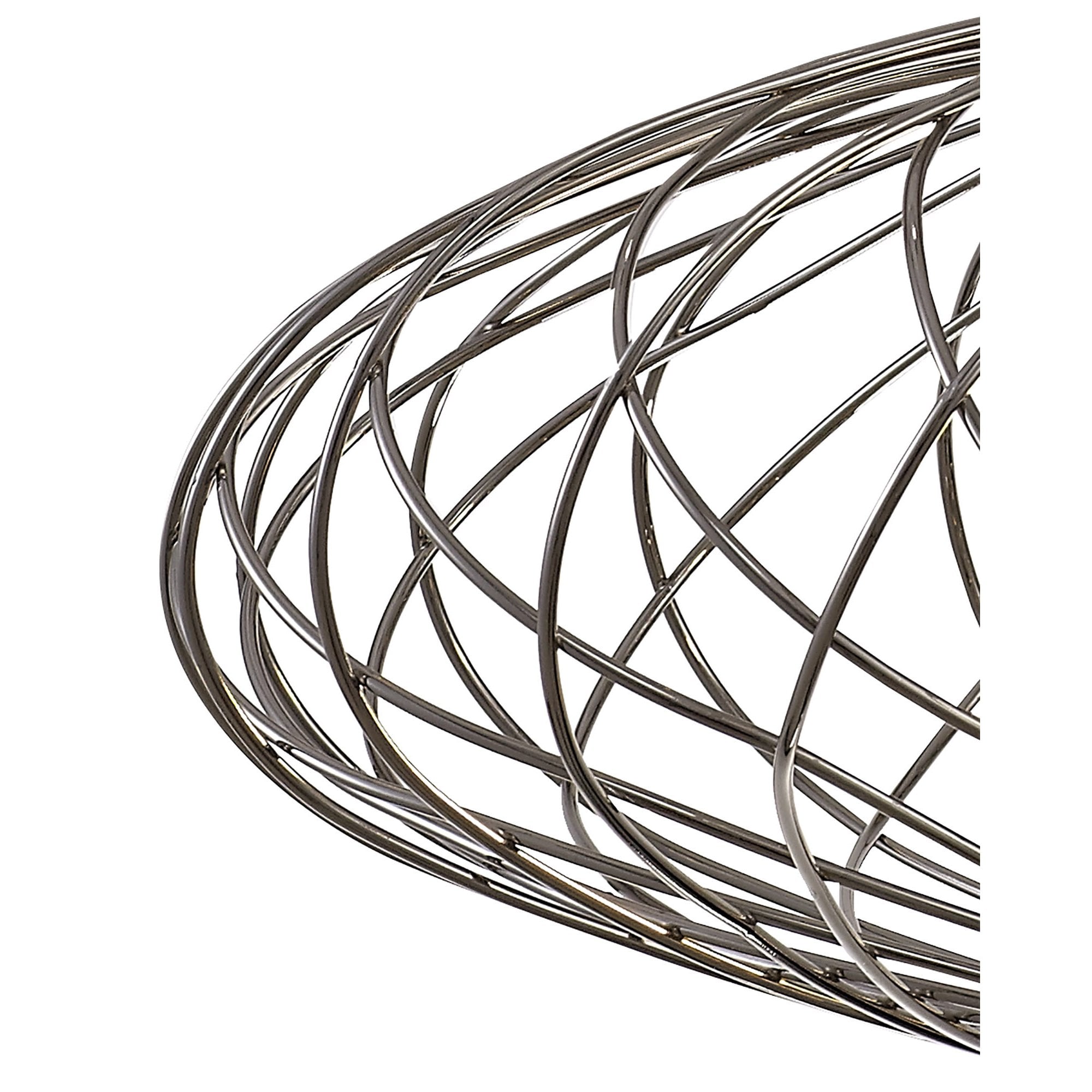 NL71359 Linus Elliptical Sphere Pendant 1 Light Polished Nickel