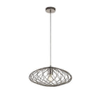 NL71359 Linus Elliptical Sphere Pendant 1 Light Polished Nickel