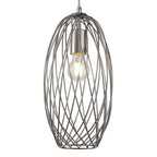 NL71369 Linus Curved Cylinder Pendant 1 Light Polished Nickel