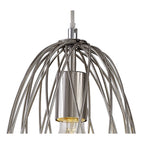 NL71369 Linus Curved Cylinder Pendant 1 Light Polished Nickel