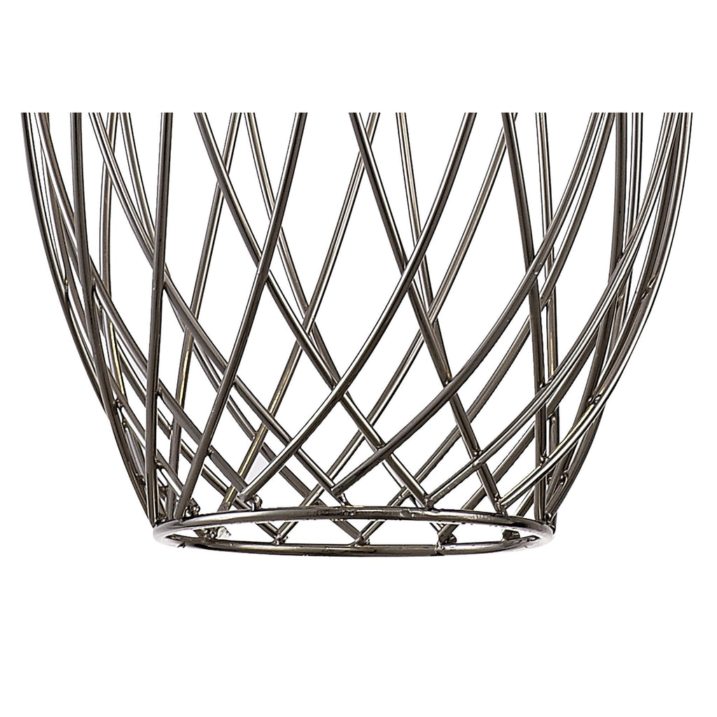NL71369 Linus Curved Cylinder Pendant 1 Light Polished Nickel