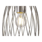 NL71369 Linus Curved Cylinder Pendant 1 Light Polished Nickel