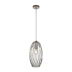 NL71369 Linus Curved Cylinder Pendant 1 Light Polished Nickel