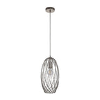 NL71369 Linus Curved Cylinder Pendant 1 Light Polished Nickel