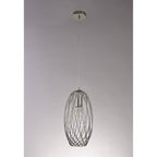 NL71369 Linus Curved Cylinder Pendant 1 Light Polished Nickel
