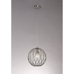 NL71379 Linus Sphere Pendant 1 Light Polished Nickel