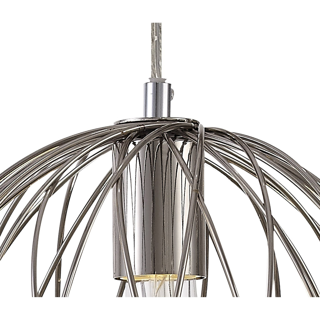 NL71379 Linus Sphere Pendant 1 Light Polished Nickel