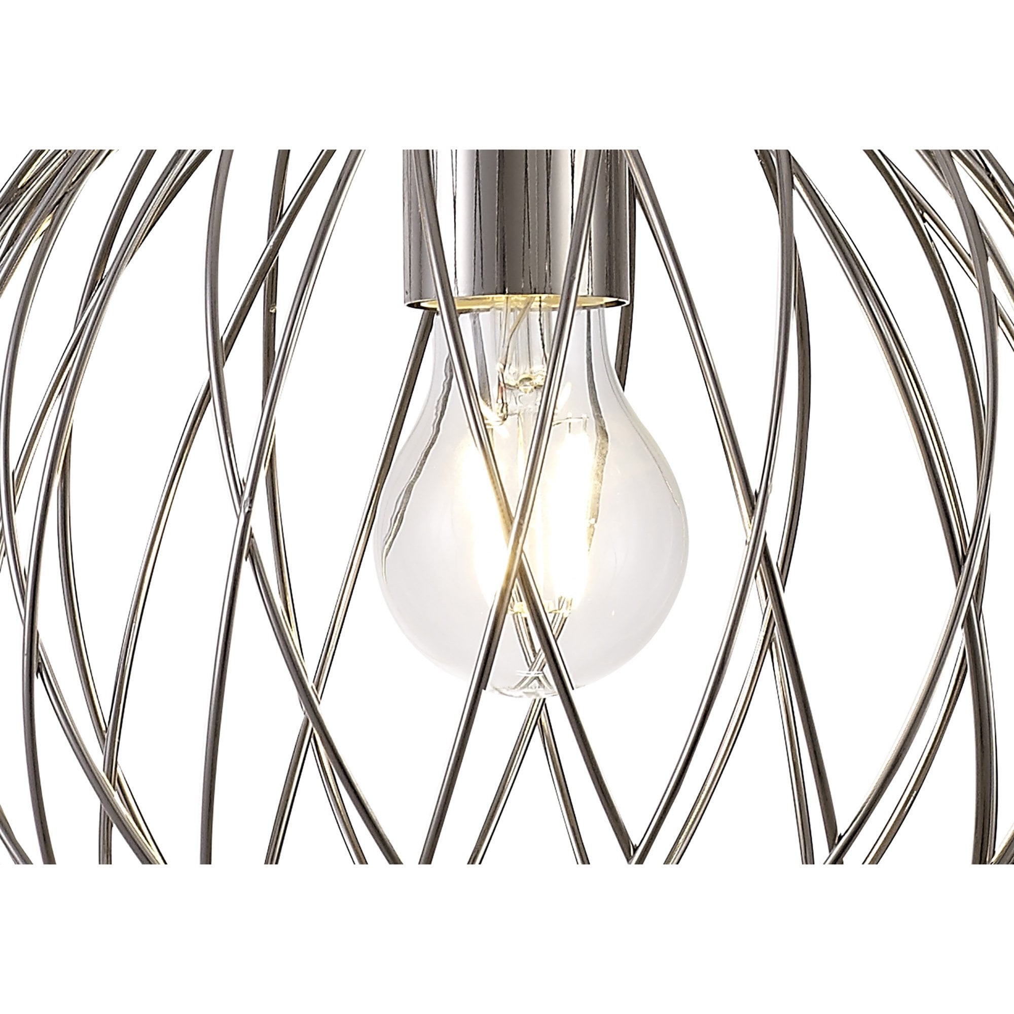 NL71379 Linus Sphere Pendant 1 Light Polished Nickel