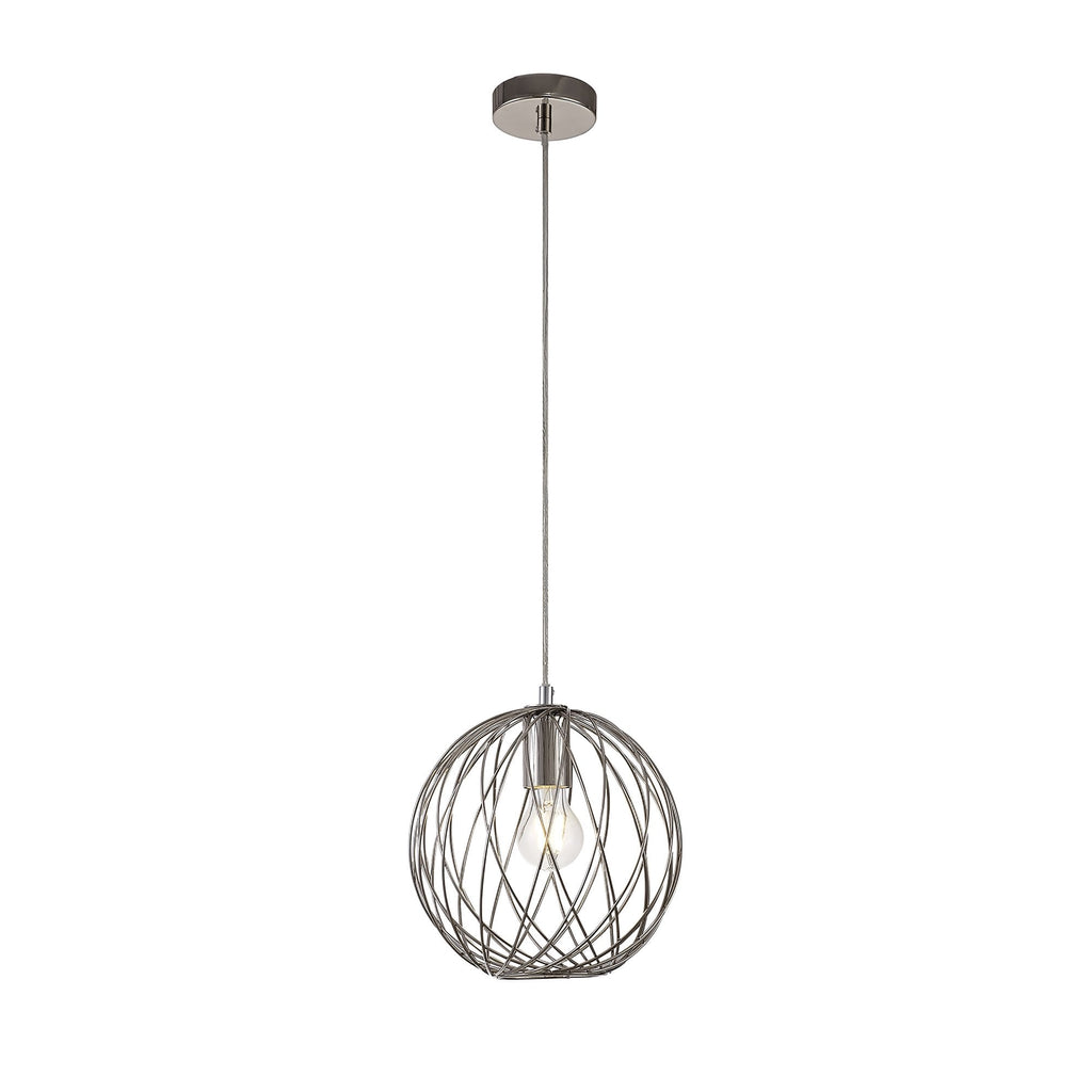NL71379 Linus Sphere Pendant 1 Light Polished Nickel