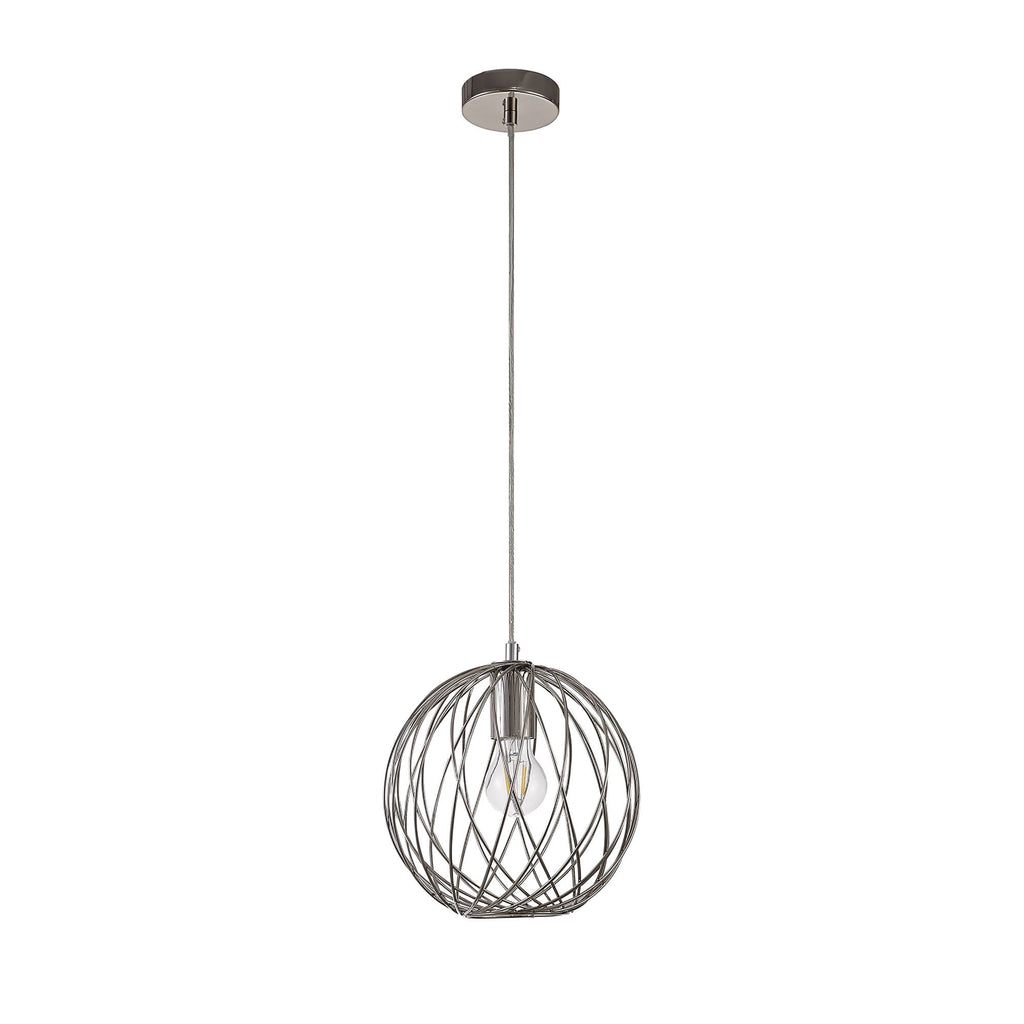 NL71379 Linus Sphere Pendant 1 Light Polished Nickel
