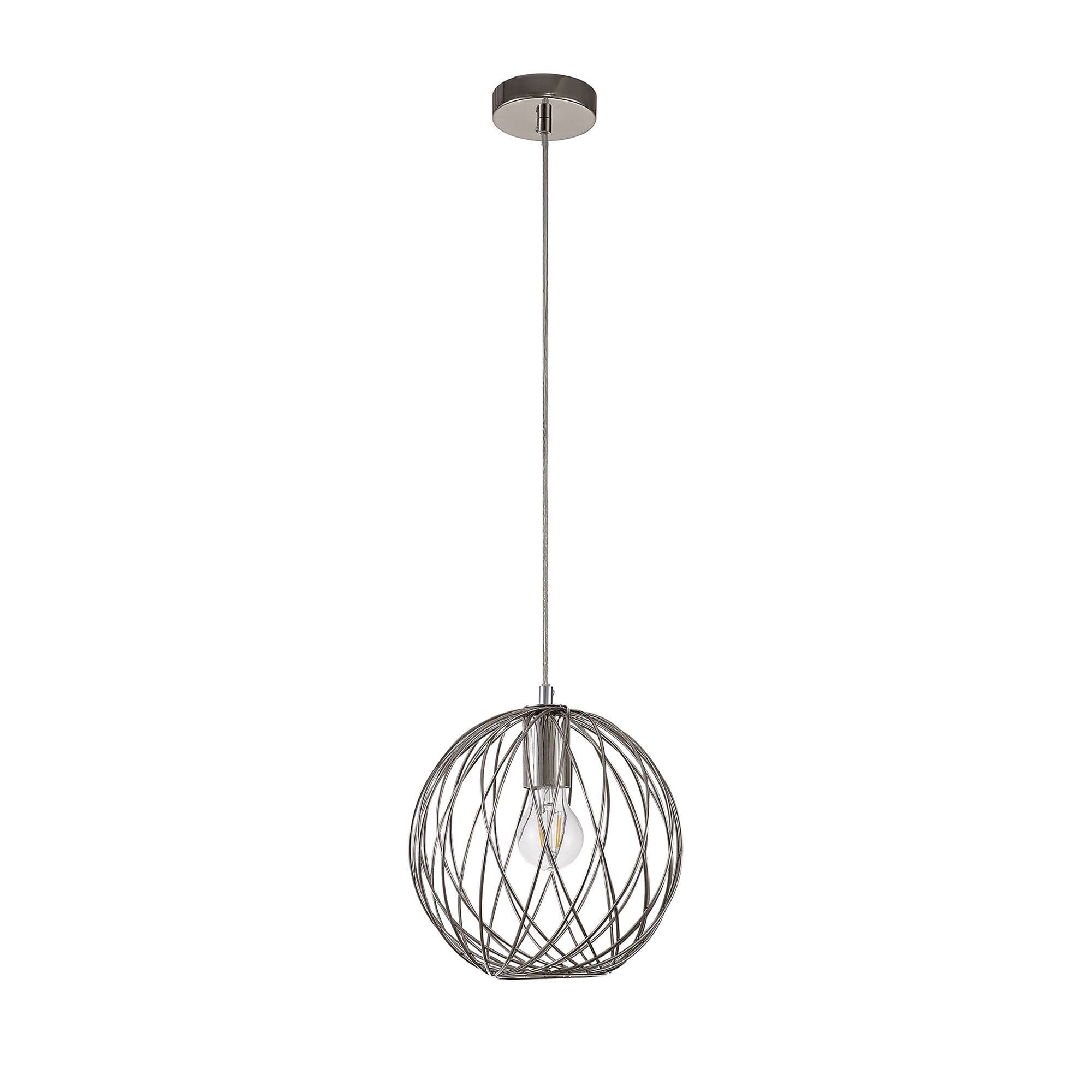 NL71379 Linus Sphere Pendant 1 Light Polished Nickel