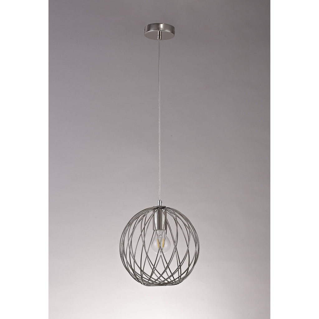 NL71379 Linus Sphere Pendant 1 Light Polished Nickel