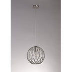 NL71379 Linus Sphere Pendant 1 Light Polished Nickel