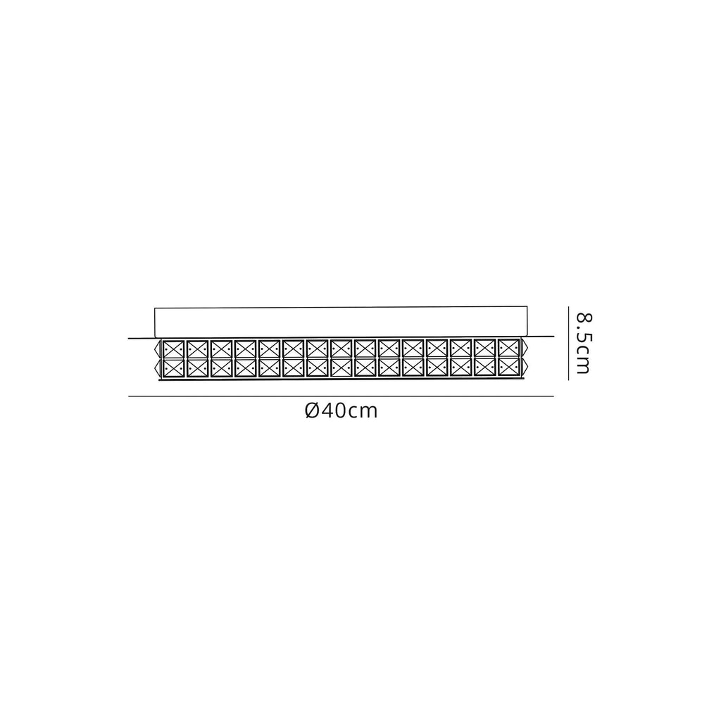 NL70469 Livia Ceiling  Light LED Polished Chrome/Crystal