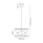 NL71019 Liza Pendant 4 Light Black/Satin Gold