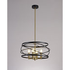 NL71019 Liza Pendant 4 Light Black/Satin Gold
