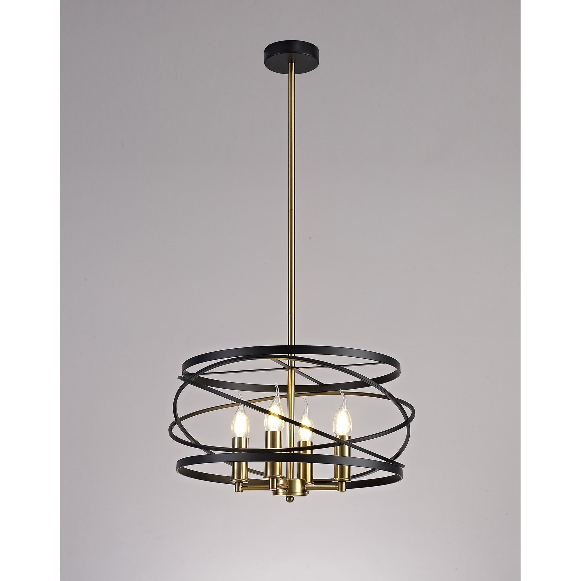 NL71019 Liza Pendant 4 Light Black/Satin Gold