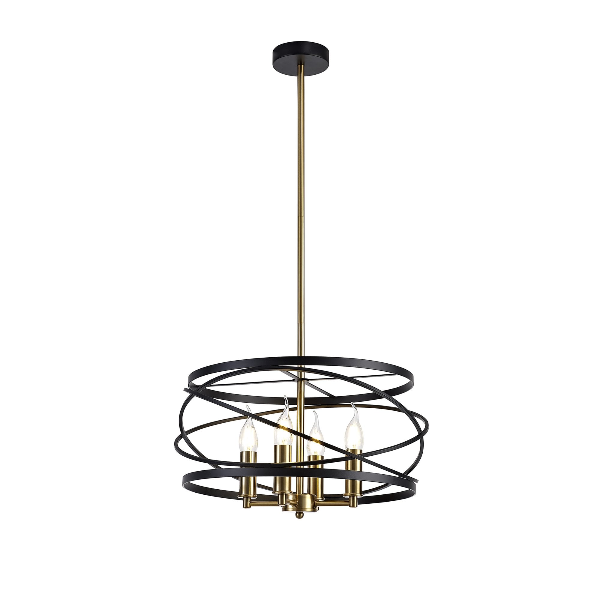 NL71019 Liza Pendant 4 Light Black/Satin Gold