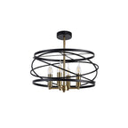 NL71019 Liza Pendant 4 Light Black/Satin Gold