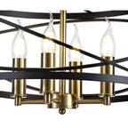 NL71019 Liza Pendant 4 Light Black/Satin Gold