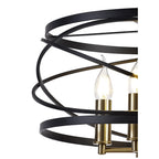 NL71019 Liza Pendant 4 Light Black/Satin Gold