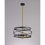 NL71019 Liza Pendant 4 Light Black/Satin Gold