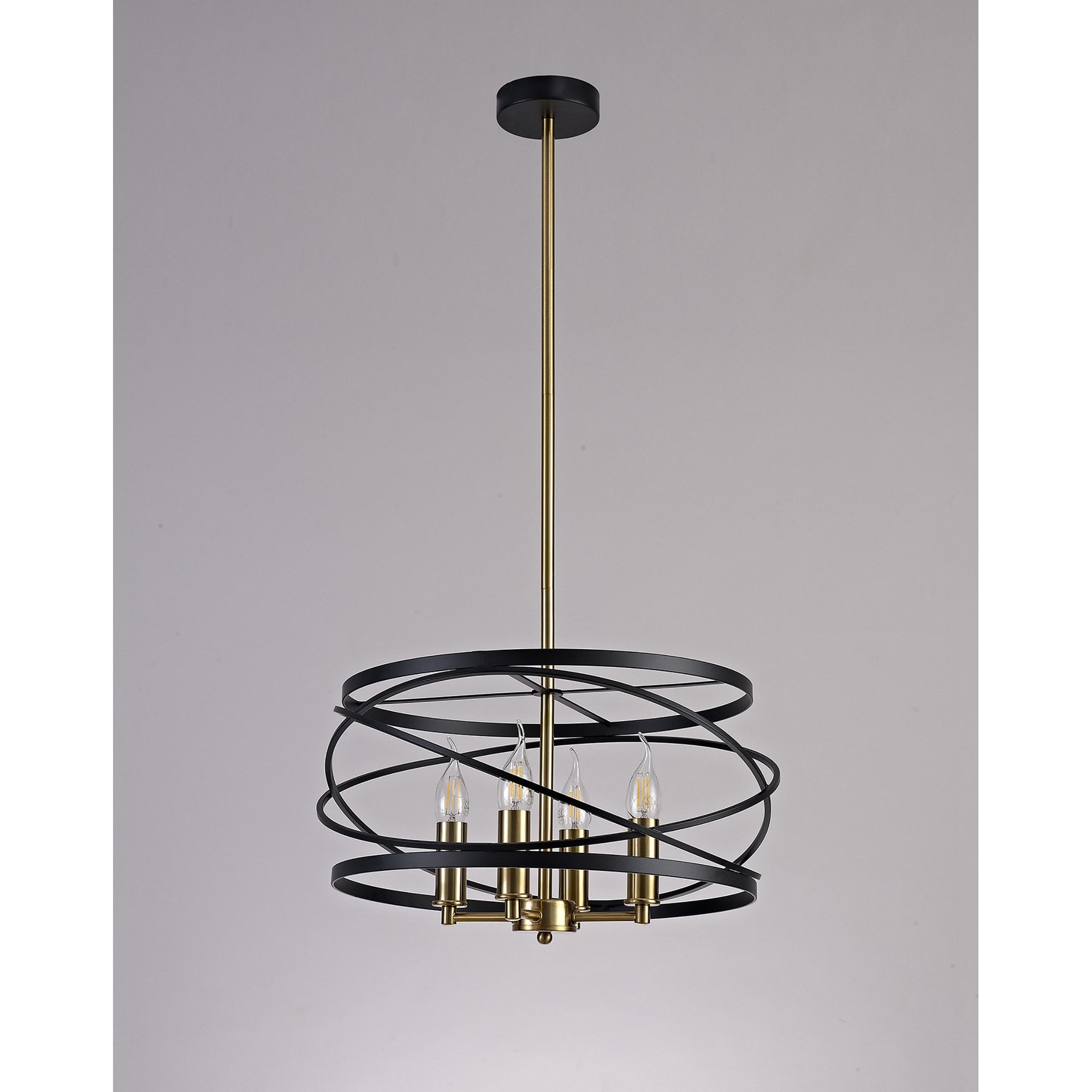 NL71019 Liza Pendant 4 Light Black/Satin Gold
