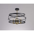 NL71019 Liza Pendant 4 Light Black/Satin Gold