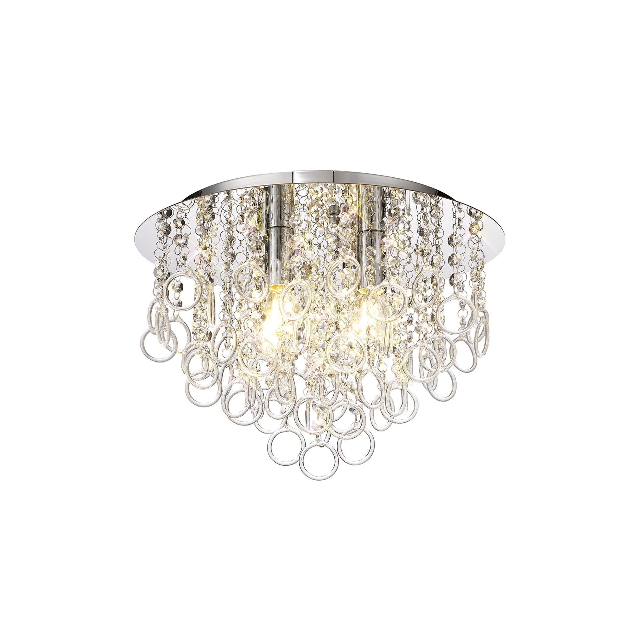 NL81319 Loopy Ceiling 4 Light Polished Chrome/Crystal