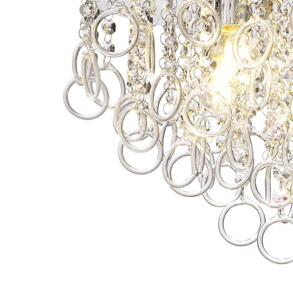 NL81319 Loopy Ceiling 4 Light Polished Chrome/Crystal