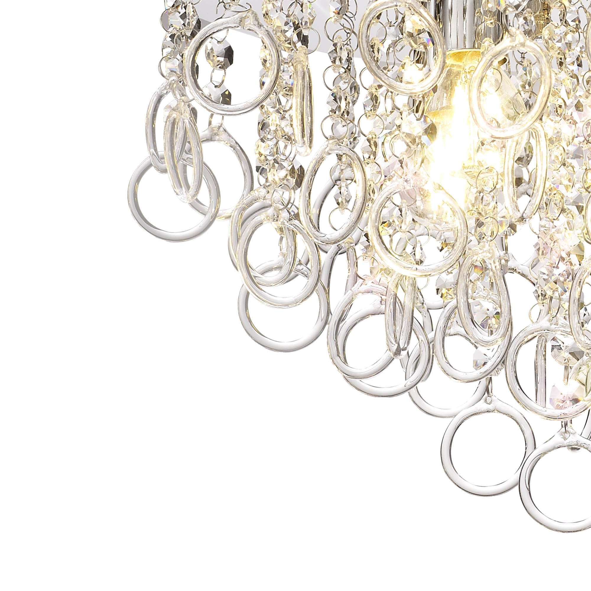 NL81319 Loopy Ceiling 4 Light Polished Chrome/Crystal
