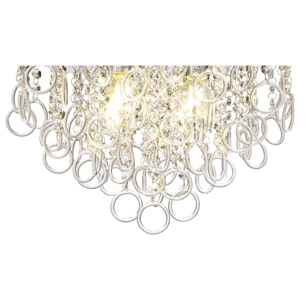 NL81319 Loopy Ceiling 4 Light Polished Chrome/Crystal