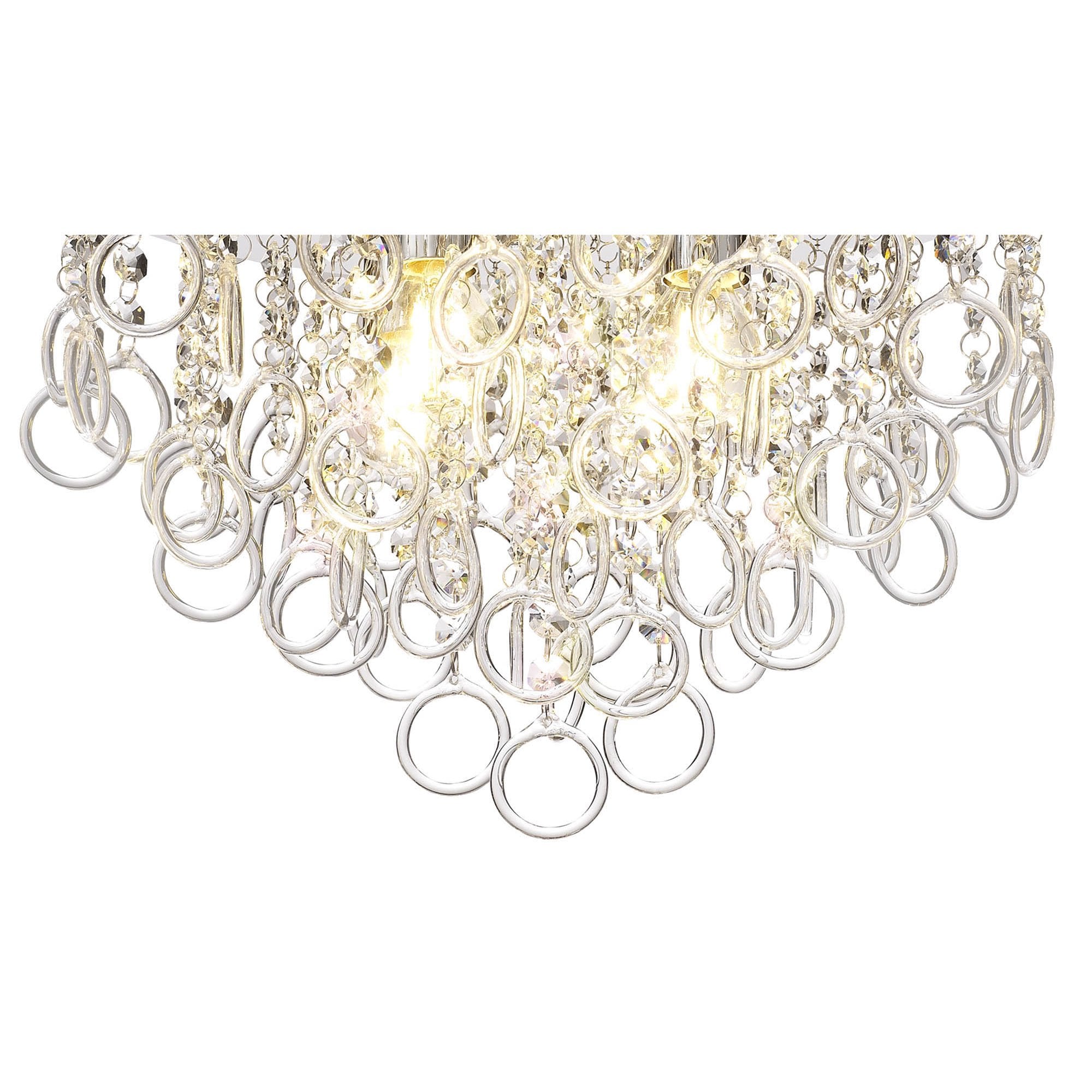 NL81319 Loopy Ceiling 4 Light Polished Chrome/Crystal