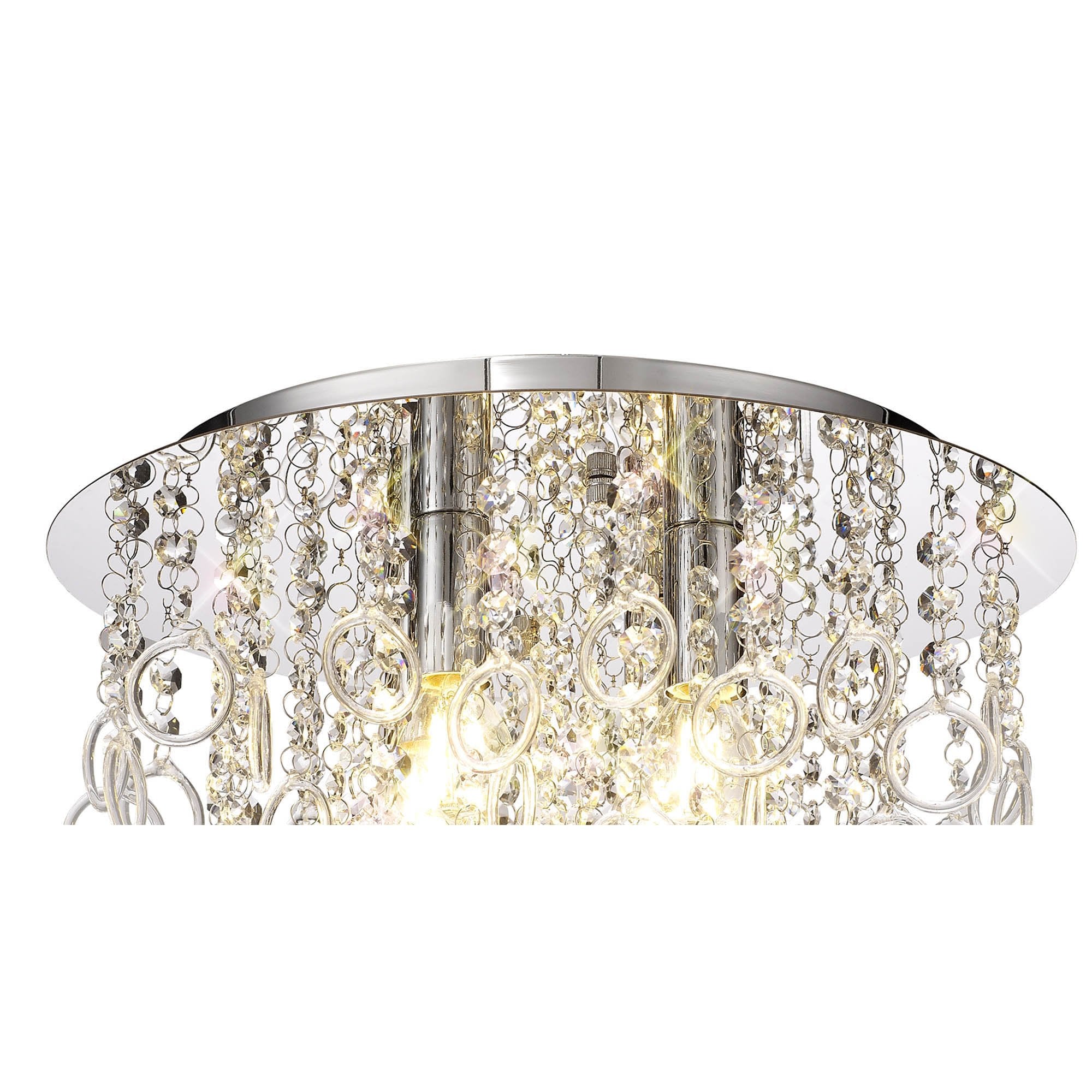 NL81319 Loopy Ceiling 4 Light Polished Chrome/Crystal