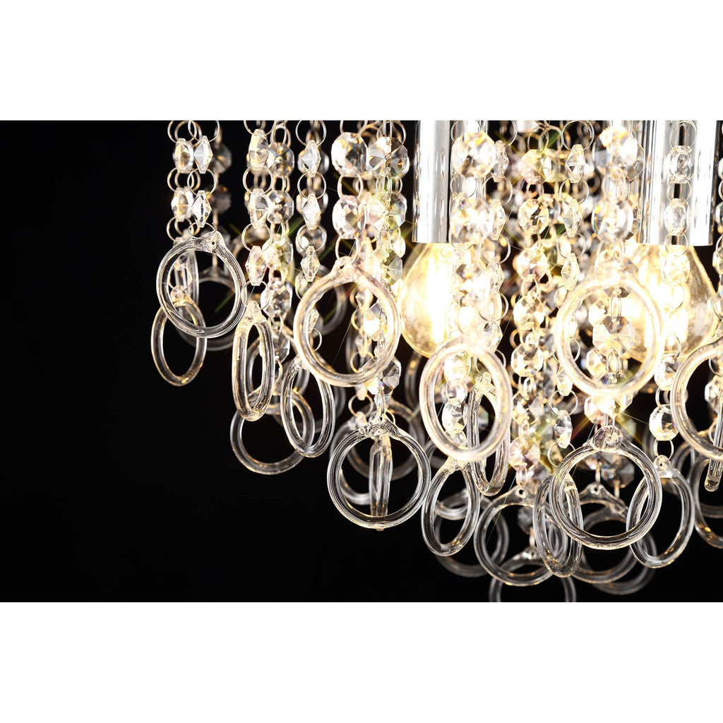 NL81319 Loopy Ceiling 4 Light Polished Chrome/Crystal