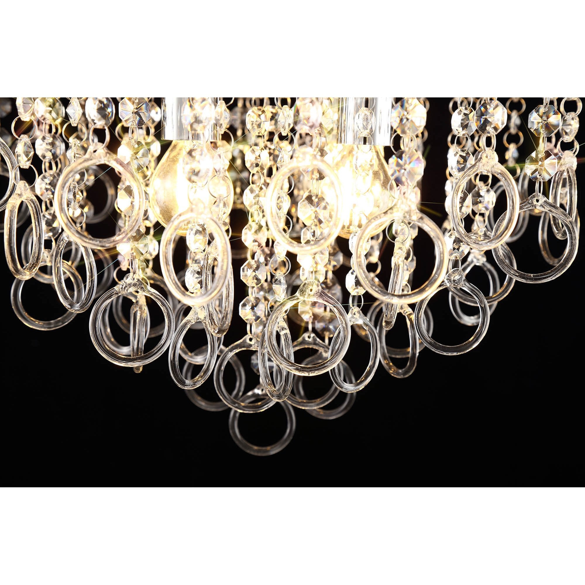 NL81319 Loopy Ceiling 4 Light Polished Chrome/Crystal