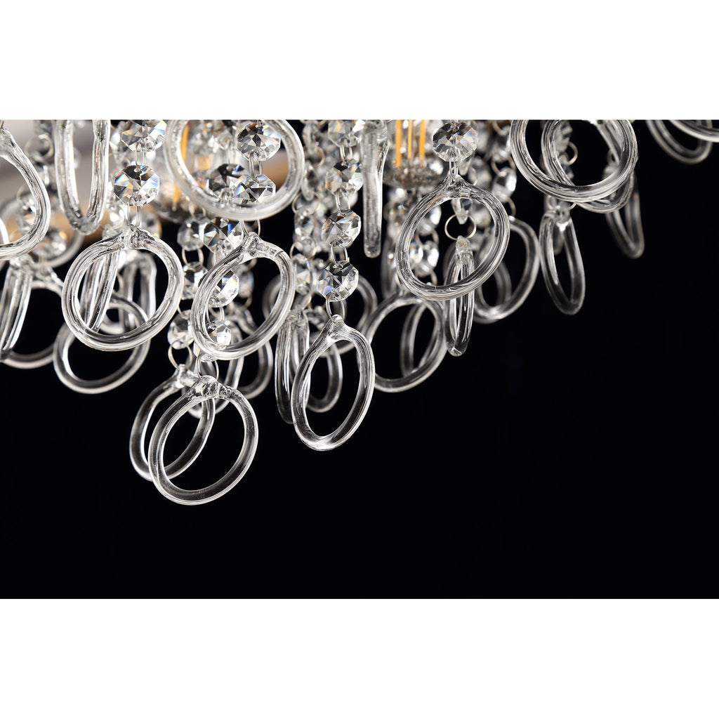 NL81319 Loopy Ceiling 4 Light Polished Chrome/Crystal