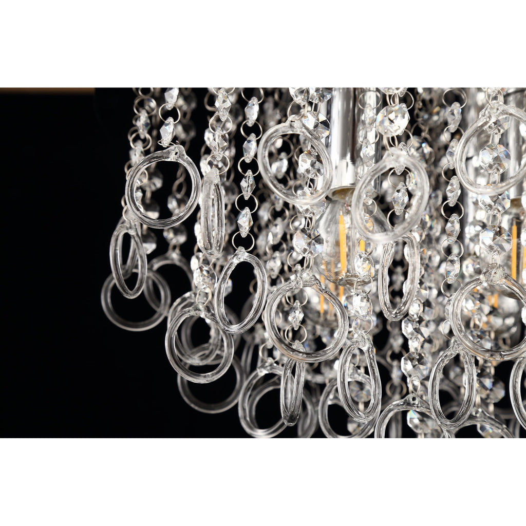 NL81319 Loopy Ceiling 4 Light Polished Chrome/Crystal