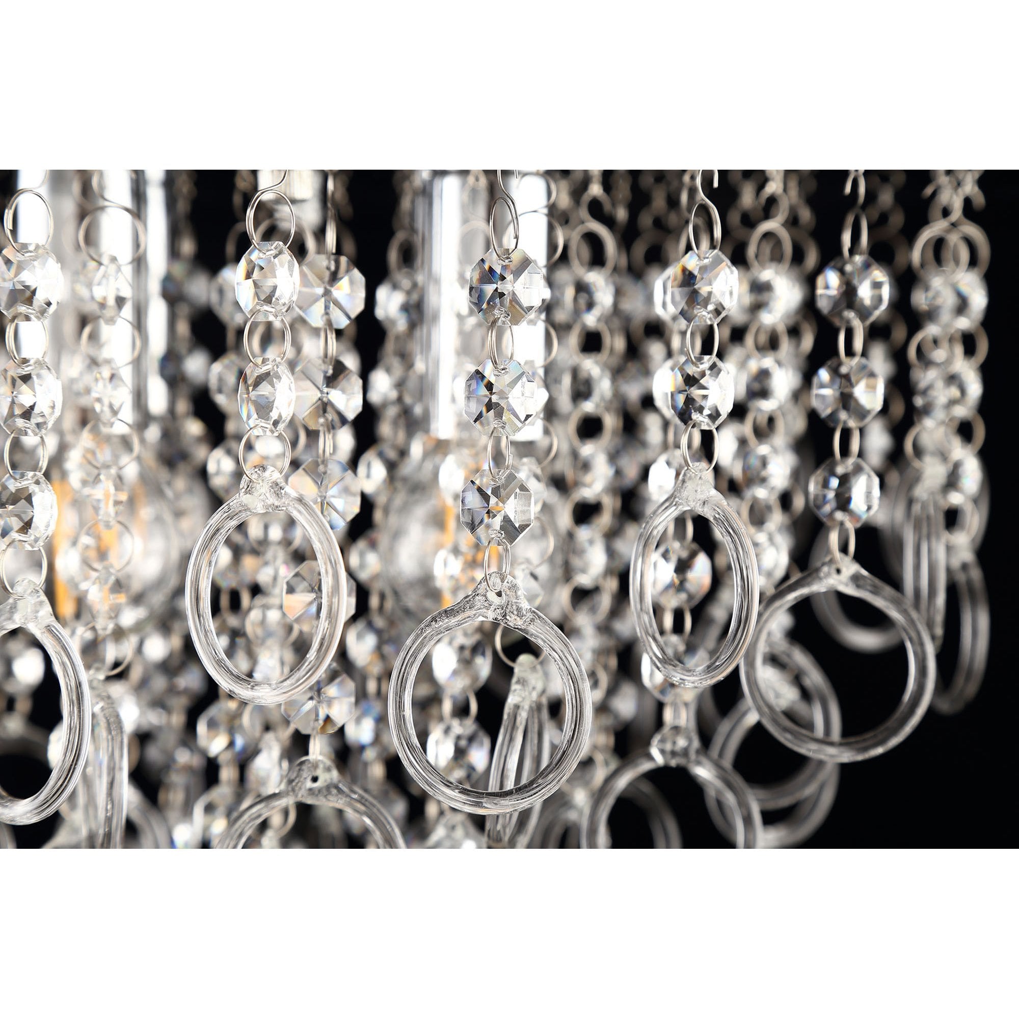 NL81319 Loopy Ceiling 4 Light Polished Chrome/Crystal