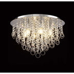 NL81329 Loopy Ceiling 6 Light Polished Chrome/Crystal