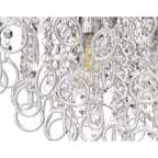 NL81329 Loopy Ceiling 6 Light Polished Chrome/Crystal
