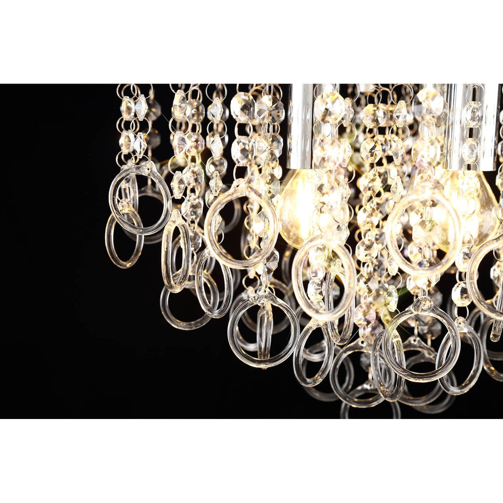 NL81329 Loopy Ceiling 6 Light Polished Chrome/Crystal